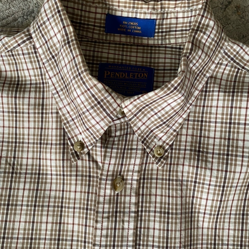 Men’s Pendleton Button-Down Long Sleeve. Size L 1… - image 3